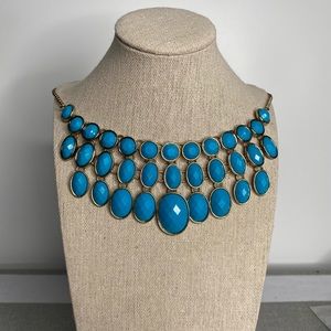 (2 for $25) Gold chain blue jewels 💎 necklace